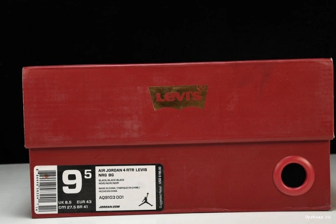 NRG - Denim Retro Levis  Air Black Jordan 4 Levis AO2571-001 0416